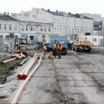 13.12.2017 Kielce. Plac pomiędzy ulicami IX Wieków Kielc, Mojżesza Pelca i Piotrkowską. Budowa apartamentowca / Jarosław Kubalski / Radio Kielce