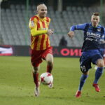 15.12.2017 Kielce. 21. kolejka LOTTO Ekstraklasy. Mecz Korona Kielce - Piast Gliwice. Bartosz Rymaniak i Mateusz Mak / Jarosław Kubalski / Radio Kielce