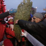 19.12.2017 Sandomierz. Radio Kielce rozdaje choinki na święta / Jarosław Kubalski / Radio Kielce