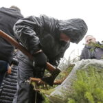 Sprzedaż choinek na bazarach / Jarosław Kubalski / Radio Kielce