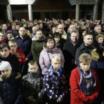 25.12.2017 Kielce. Jan Piotrowski celebrował Pasterkę w budującym się kościele świętej Hiacynty i Franciszka w Kielcach / Jarosław Kubalski / Radio Kielce