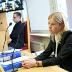 Sąd Okręgowy w Kielcach. Rozprawa odwoławcza od decyzji Krajowej Izby Odwoławczej w sprawie przetargu na obsługę komunikacji miejskiej w stolicy regionu świętokrzyskiego. Na zdjęciu: Aleksandra Michalczewska - prezes firmy Michalczewski. / Marzena Mąkosa / Radio Kielce