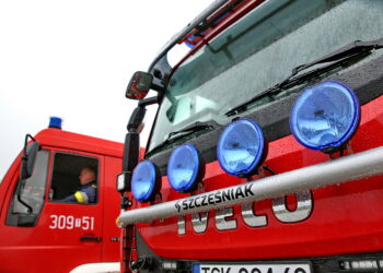 Straż Pożarna. wóz / Marzena Mąkosa / Radio Kielce