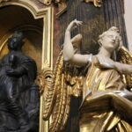 Barbórka w kościele p.w. św. Karola Boromeusza na Karczówce. Rzeźba św. Barbary / Marzena Mąkosa / Radio Kielce