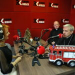 Grażyna Szlęzak - Wójcik, ks. Tomasz Lis - rzecznik Kurii Diecezjalnej i Biskup Ordynariusz ks. Krzysztof Nitkiewicz / Marzena Mąkosa / Radio Kielce