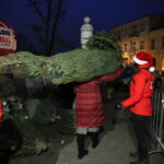 Akcja choinki dla słuchaczy na Rynku w Kielcach / Marzena Mąkosa / Radio Kielce