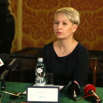 Konferencja dotycząca projektu "Pałac w Muzeum, Muzeum w Pałacu". Magdalena Klamka - zastępca dyrektora ds. administracyjnych / Marzena Mąkosa / Radio Kielce