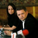 Konferencja dotycząca projektu "Pałac w Muzeum, Muzeum w Pałacu". Na zdjęciu: Urszula Kinder - rzecznik prasowy i dr hab. Robert Kotowski - dyrektor Muzeum Narodowego w Kielcach / Marzena Mąkosa / Radio Kielce