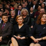 Spotkanie opłatkowe Prawa i Sprawiedliwości w Kielcach. Na zdjęciu: Anna Krupka - poseł PiS oraz Agata Wojtyszek - wojewoda świętokrzyski / Marzena Mąkosa / Radio Kielce