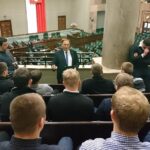 Klerycy z Wyższego Seminarium Duchownego w Sandomierzu zwiedzali Sejm / archiwum prywatne