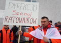 Protest ratowników przed ŚCO / Marzena Mąkosa / Radio Kielce