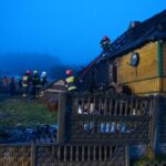 Miedziana Góra. Pożar drewnianego domu / Marcin Różyc / Radio Kielce