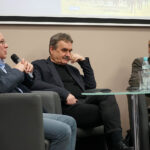 Tomasz Natkaniec i Wojciech Lubawski - autorzy książki „Małgorzata idzie na wojnę”, profesor Adam Massalski / Robert Felczak / Radio Kielce