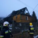 Miedziana Góra. Pożar drewnianego domu / Marcin Różyc / Radio Kielce