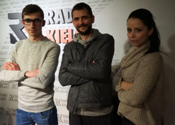 23.01.2018 Kielce. Audycja Pokolenie M. Michał Kita, Janusz Jagielski i Monika Miller / Bartłomiej Zapała / Radio Kielce