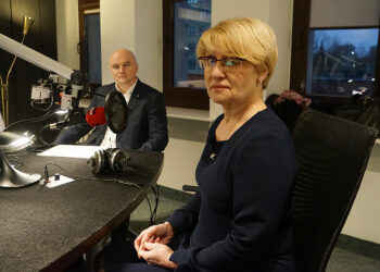 Dorota Koczwańska-Kalita - naczelnik kieleckiej delegatury IPN, Rafał Nowak - dyrektor Wzgórza Zamkowego / Robert Felczak / Radio Kielce