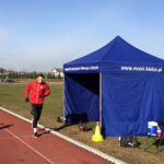 Testy wydolnościowe piłkarzy Korony Kielce na stadionie lekkoatletycznym / Rafał Szymczyk / Radio Kielce