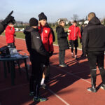 Testy wydolnościowe piłkarzy Korony Kielce na stadionie lekkoatletycznym / Rafał Szymczyk / Radio Kielce