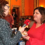 Noworoczne spotkanie marszałka woj. świętokrzyskiego Adama Jarubasa z dziennikarzami. Od lewej: Iwona Murawska i Ewa Okońska / Krzysztof Bujnowicz / Radio Kielce