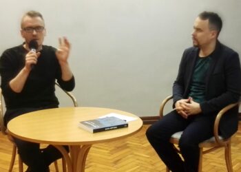 Ostrowiec. Projekcja filmu "Serce miłości". Na zdjęciu reżyser Łukasz Ronduda i Wojciech Mazan / Anna Głąb / Radio Kielce