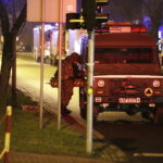 02.01.2018 Końskie. W jednym z bloków przy ulicy Zamkowej znaleziono materiały pirotechniczne.  Mieszkańców ewakuowano / Jarosław Kubalski / Radio Kielce