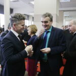 05.01.2018 Kielce. Opłatek u "Solidarności". Senator Krzysztof Słoń i prezydent Wojciech Lubawski / Jarosław Kubalski / Radio Kielce