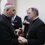 05.01.2018 Kielce. Opłatek u "Solidarności". Biskup Jan Piotrowski i arcybiskup Mieczysław Mokrzycki / Jarosław Kubalski / Radio Kielce