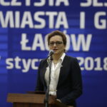 07.01.2018 Łagów. Uroczysta sesja Rady Miasta z okazji odzyskania po 150 latach przez miejscowość praw miejskich. Wojewoda Agata Wojtyszek / Jarosław Kubalski / Radio Kielce