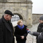 Spotkanie na Świętym Krzyżu. Anna Krupka, poseł PiS i o. Zygfryd Wiecha, superior klasztoru / Jarosław Kubalski / Radio Kielce