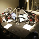 18.01.2018 Kielce. Punkty Widzenia w Radiu Kielce. Wojewoda Agata Wojtyszek, prowadzący audycje Robert Szumielewicz, Marek Jończyk, IPN, radny Piotr Kisiel i radny Witold Borowiec / Jarosław Kubalski / Radio Kielce