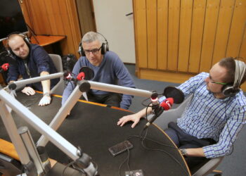 Punkty Widzenia. Od lewej: Piotr Rogoziński, Sławomir Stachura, Maciej Sierpień / Jarosław Kubalski / Radio Kielce