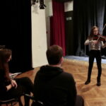 Przesłuchania instrumentalistek do spektaklu "Świętoszek" w Teatrze im. Stefana Żeromskiego w Kielcach / Marzena Mąkosa / Radio Kielce