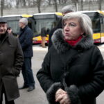 Odbiór i poświęcenie 25 autobusów hybrydowych. Na zdjęciu: Elżbieta Śreniawska - prezes MPK Kielce  / Marzena Mąkosa / Radio Kielce