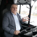 Odbiór i poświęcenie 25 autobusów hybrydowych. Na zdjęciu: Bogdan Latosiński  / Marzena Mąkosa / Radio Kielce