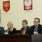 Konferencja Wojciecha Lubawskiego dotycząca wdrażania w mieście idei tzw. inteligentnego miasta. Na zdjęciu: Szymon Ciupa, Agnieszka Ceglińska-Ganczar, Wojciech Lubawski i Janusz Koza / Marzena Mąkosa / Radio Kielce