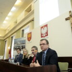 Konferencja Wojciecha Lubawskiego dotycząca wdrażania w mieście idei tzw. inteligentnego miasta. Na zdjęciu: Szymon Ciupa, Agnieszka Ceglińska-Ganczar, Wojciech Lubawski i Janusz Koza / Marzena Mąkosa / Radio Kielce