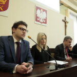 Konferencja Wojciecha Lubawskiego dotycząca wdrażania w mieście idei tzw. inteligentnego miasta. Na zdjęciu: Szymon Ciupa, Agnieszka Ceglińska-Ganczar, Wojciech Lubawski i Janusz Koza / Marzena Mąkosa / Radio Kielce