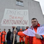 Protest ratowników przed ŚCO / Marzena Mąkosa / Radio Kielce