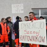 Protest ratowników przed ŚCO / Marzena Mąkosa / Radio Kielce