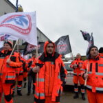 Protest ratowników przed ŚCO / Marzena Mąkosa / Radio Kielce