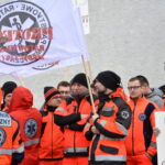 Protest ratowników przed ŚCO / Marzena Mąkosa / Radio Kielce