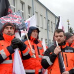 Protest ratowników przed ŚCO / Marzena Mąkosa / Radio Kielce