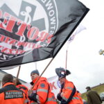 Protest ratowników przed ŚCO / Marzena Mąkosa / Radio Kielce