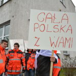 Protest ratowników przed ŚCO / Marzena Mąkosa / Radio Kielce