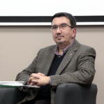 „Polska powojenna: wojna domowa czy nowa okupacja?” - "Kłopoty z historią" w Centrum Edukacyjnym IPN „Przystanek Historia”. Na zdjęciu: Tomasz Łabuszewski, naczelnik warszawskiego oddziału IPN / Marzena Mąkosa / Radio Kielce