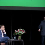 Konwencja PiS. Na zdjęciu: Dominik Tarczyński - poseł PiS i Andrzej Pruś - wiceprzewodniczący sejmiku województwa świętokrzyskiego / Marzena Mąkosa / Radio Kielce