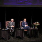 Konwencja PiS. Na zdjęciu: Andrzej Pruś - wiceprzewodniczący sejmiku województwa świętokrzyskiego, Krzysztof Lipiec - poseł PiS, Dominik Tarczyński - poseł PiS i Anna Krupka - posłanka PiS / Marzena Mąkosa / Radio Kielce