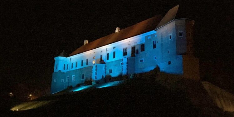 Zamek Królewski nocą / Urząd Miasta w Sandomierzu