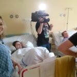 Kielce. Ekipa TVP nagrywa odcinku do serialu o szpitalu w Wojewódzkim Szpitalu Zespolonym / Krzysztof Bujnowicz / Radio Kielce