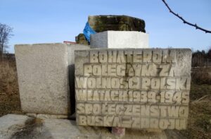 Kontrowersyjny Pomnik Braterstwa Broni oczekuje w docelowym miejscu lokalizacji w Broninie na remont / Kamil Włosowicz / Radio Kielce